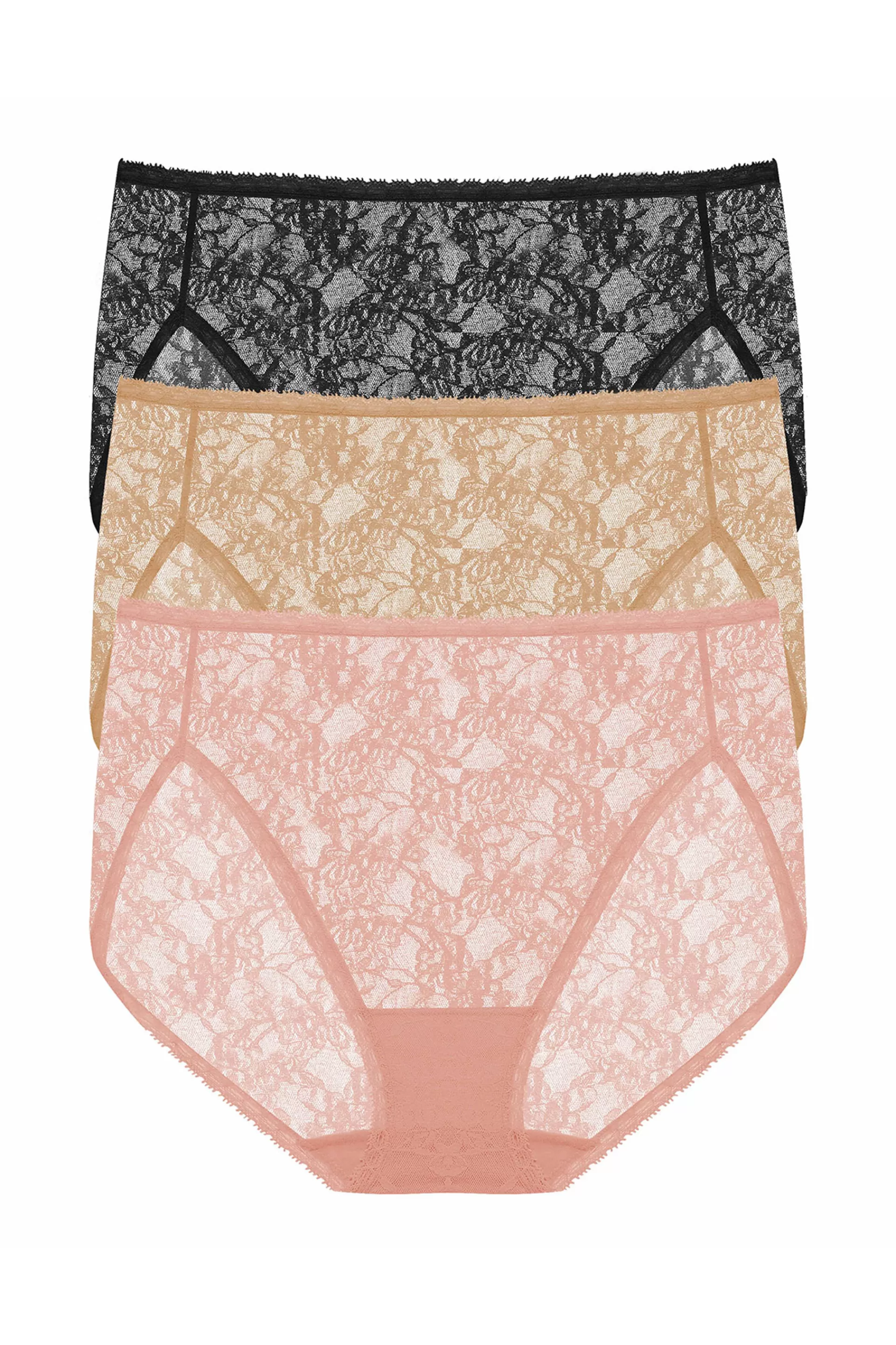 Natori Briefs<Bliss Allure One-Size Lace French Cut Brief 3-Pack