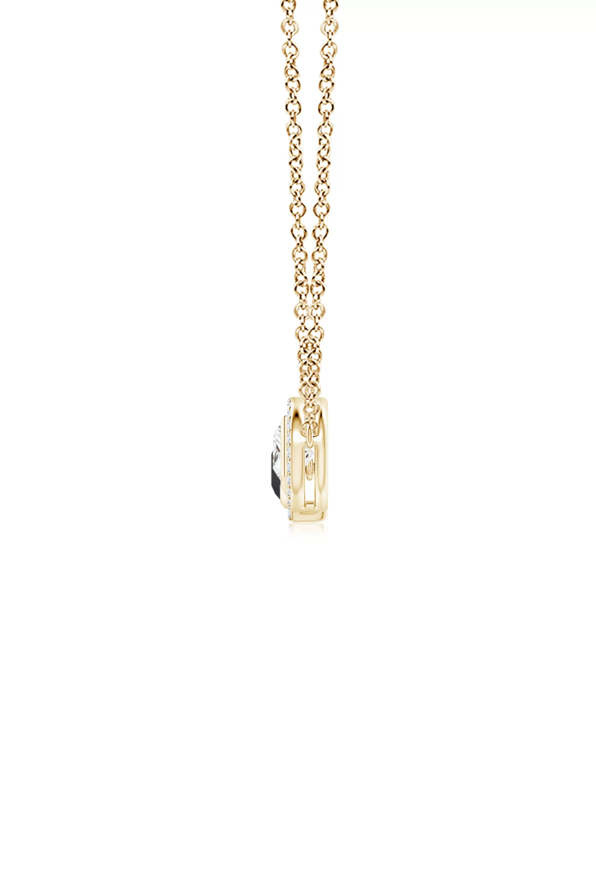 Natori Necklaces | Infinity<Infinity 14K Gold With Black & White Diamond Three Stone Halo Necklace