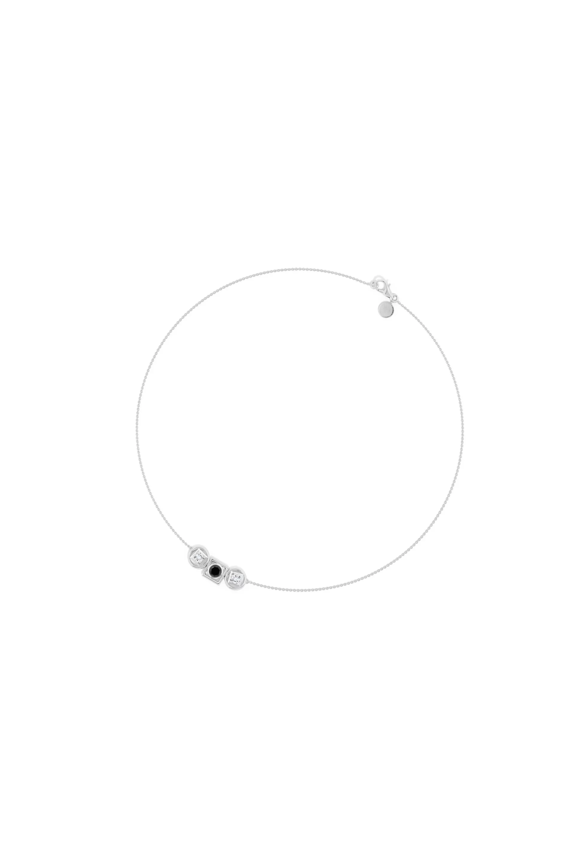 Natori Necklaces | Infinity<Infinity 14K Gold With Black & White Diamond Three Stone Necklace