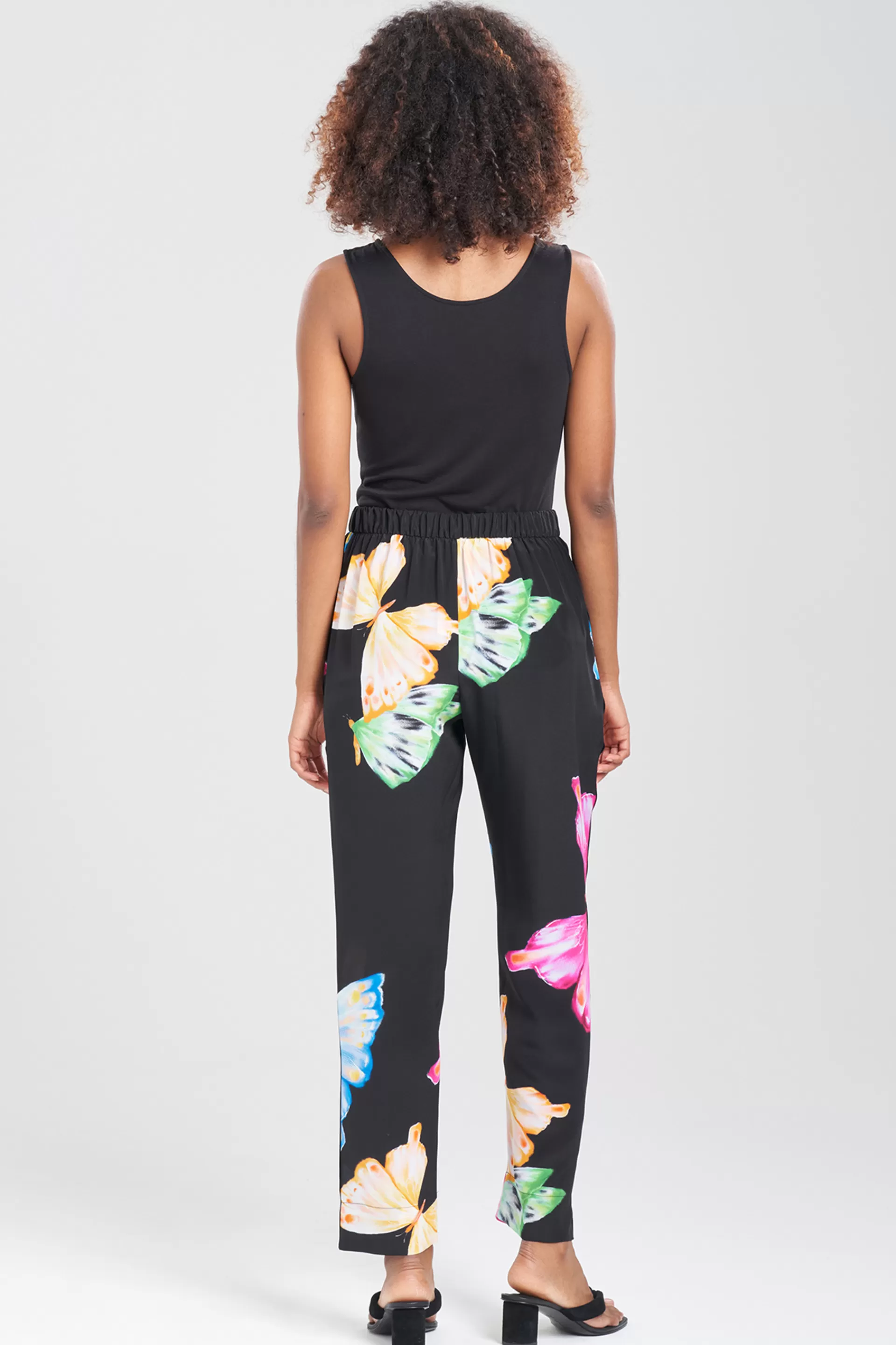 Natori Pants, Skirts & Shorts<Kyoko Butterfly Silk Pants Black Multi
