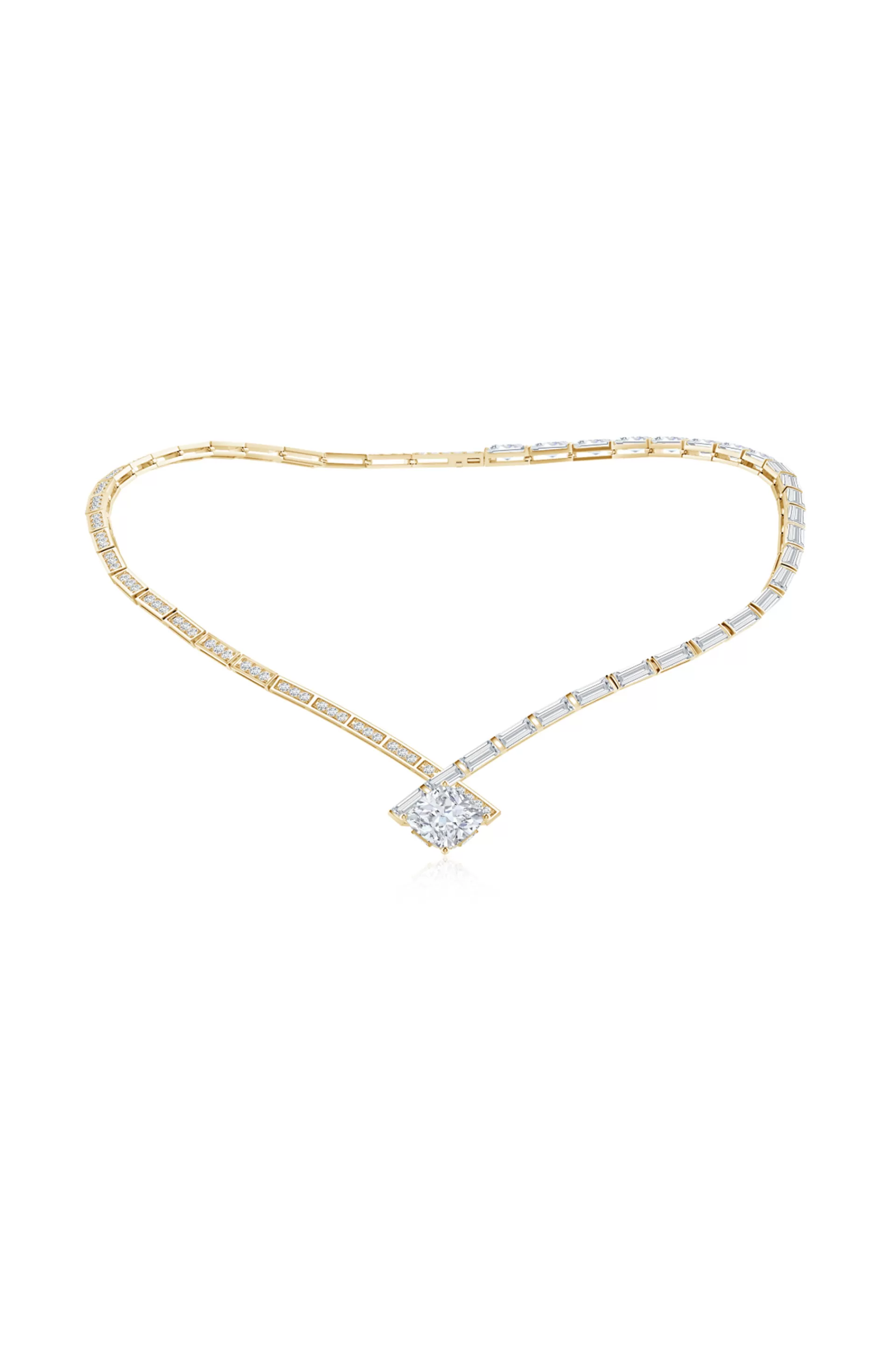 Natori Necklaces | Orient Express<Orient Express Lab-Grown 14K Gold & Cushion Diamond Statement Necklace