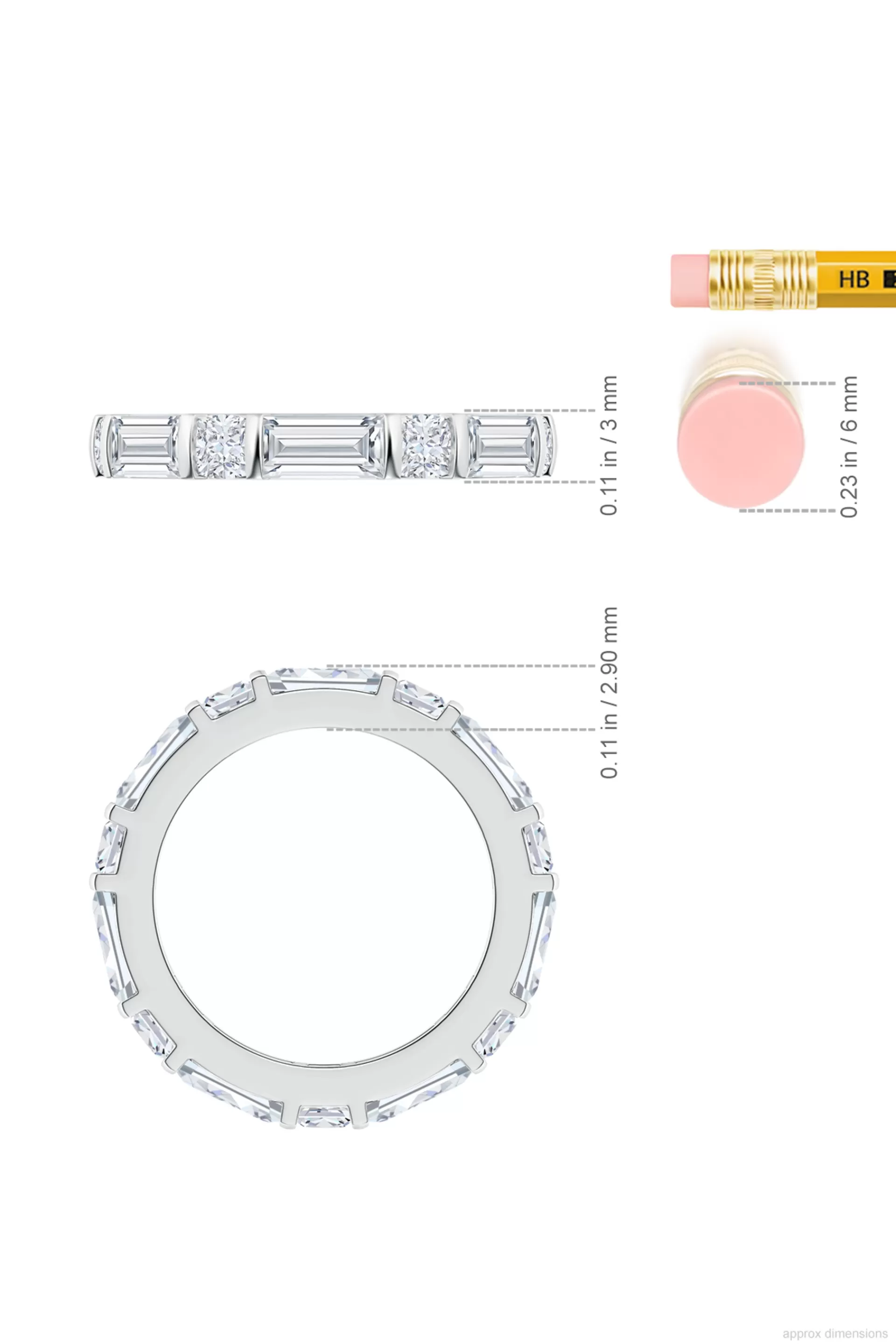 Natori Rings | Orient Express<Orient Express Lab-Grown 14K Gold Baguette & Cushion Diamond Eternity Band