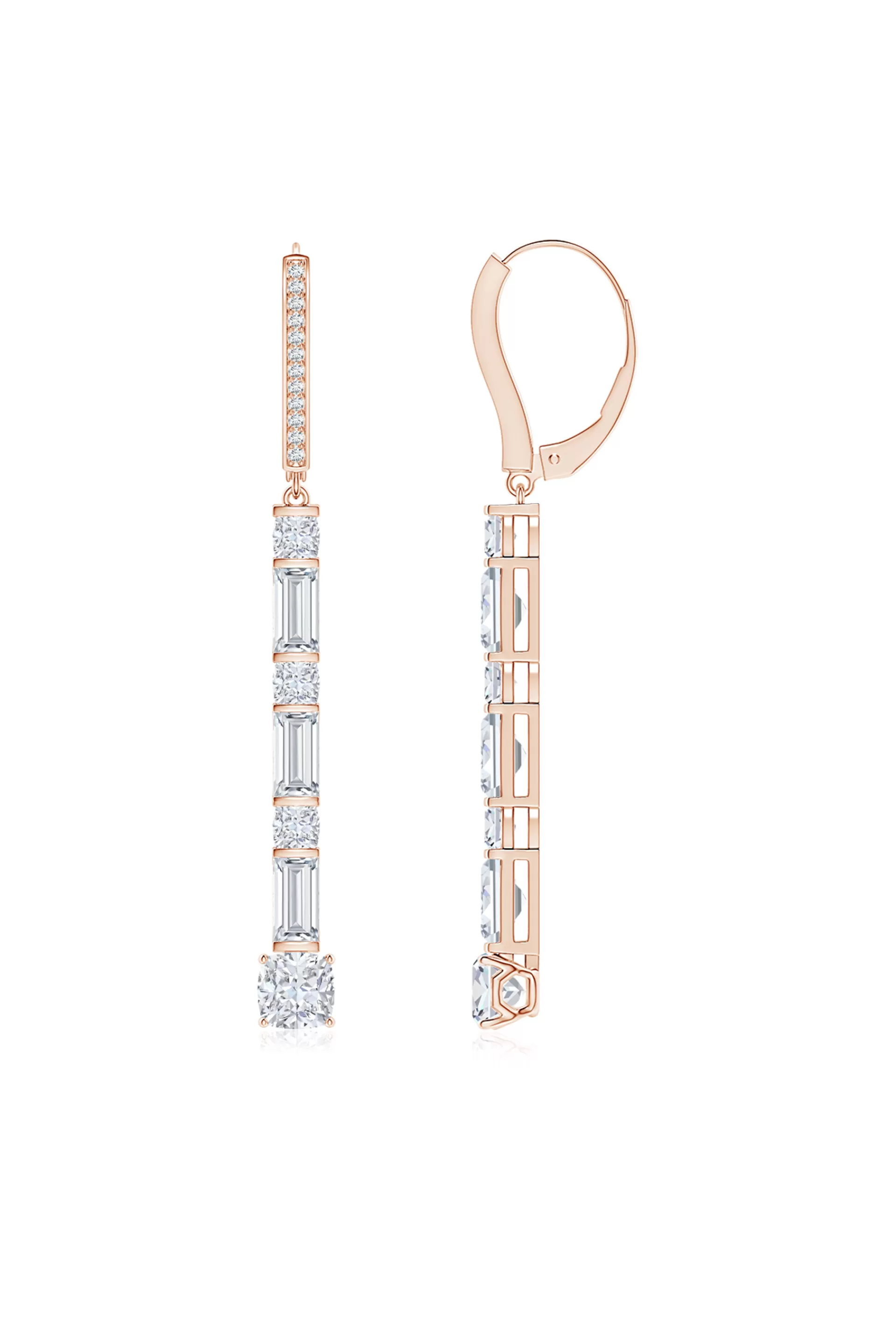 Natori Earrings | Orient Express<Orient Express Lab-Grown 14K Gold Baguette & Cushion Diamond Long Drop Earrings