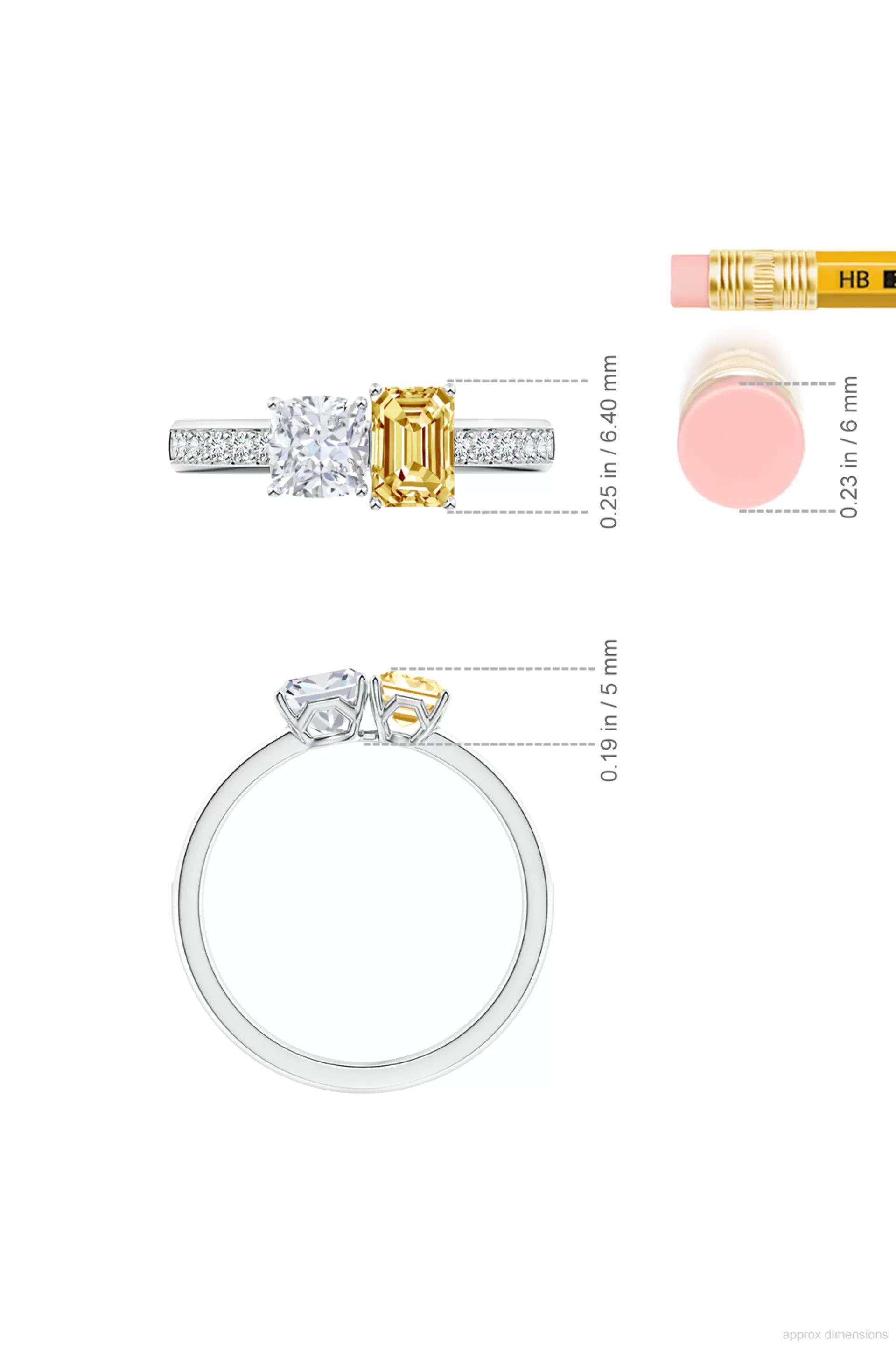 Natori Rings | Orient Express<Orient Express Lab-Grown 14K Gold With White & Yellow Diamond Two Stone Ring