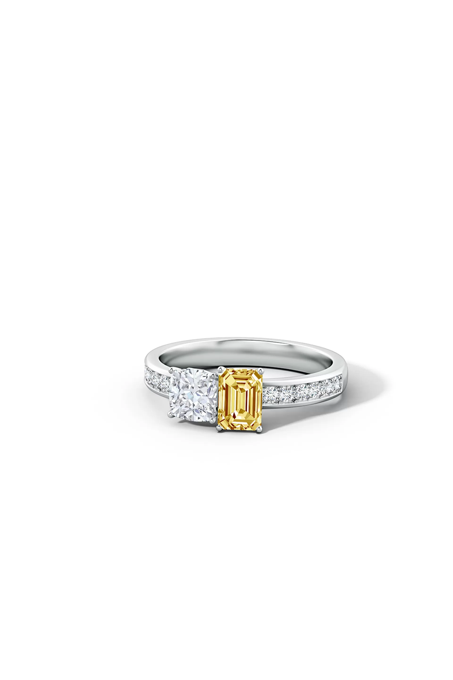 Natori Rings | Orient Express<Orient Express Lab-Grown 14K Gold With White & Yellow Diamond Two Stone Ring