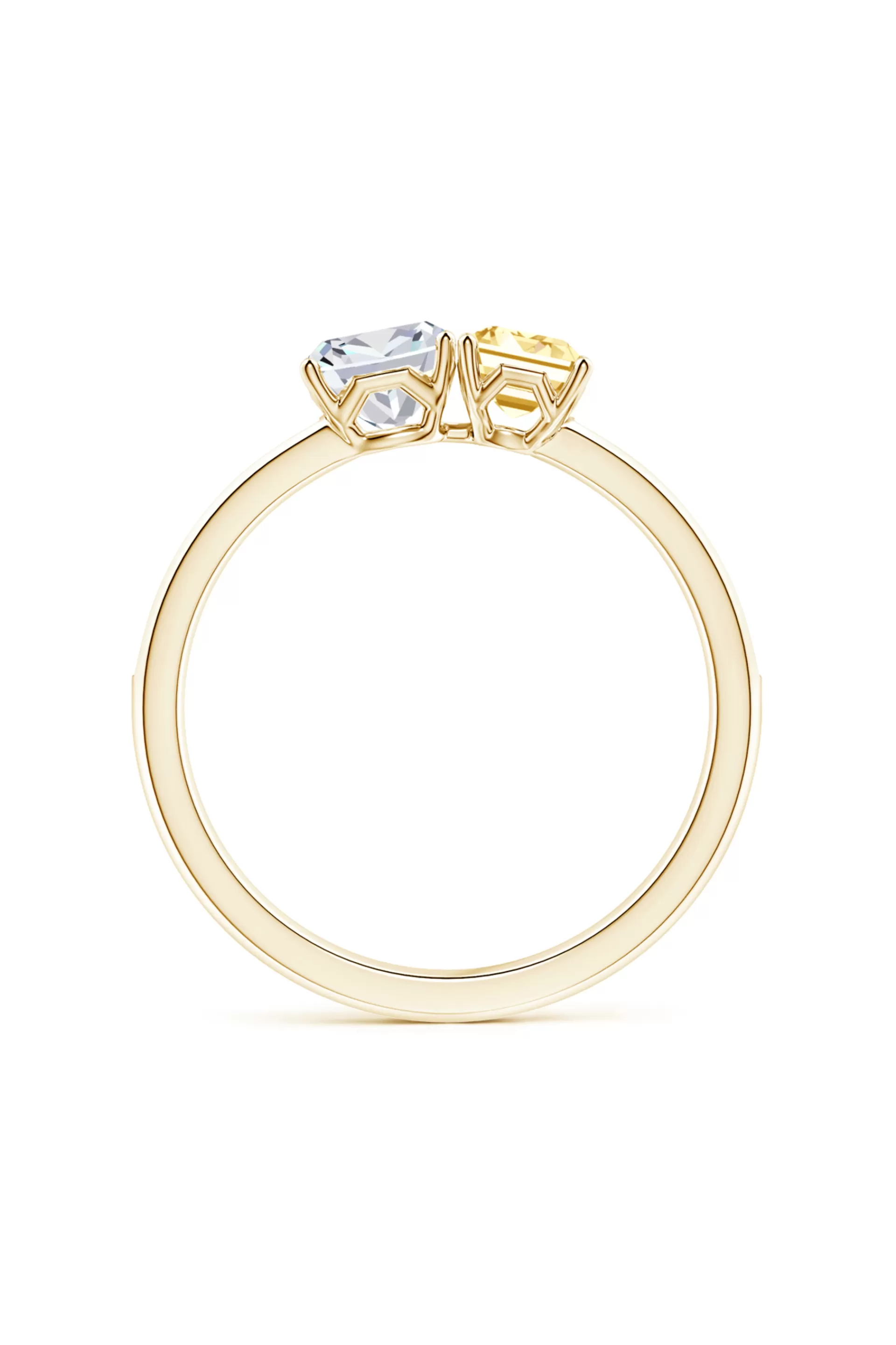 Natori Rings | Orient Express<Orient Express Lab-Grown 14K Gold With White & Yellow Diamond Two Stone Ring