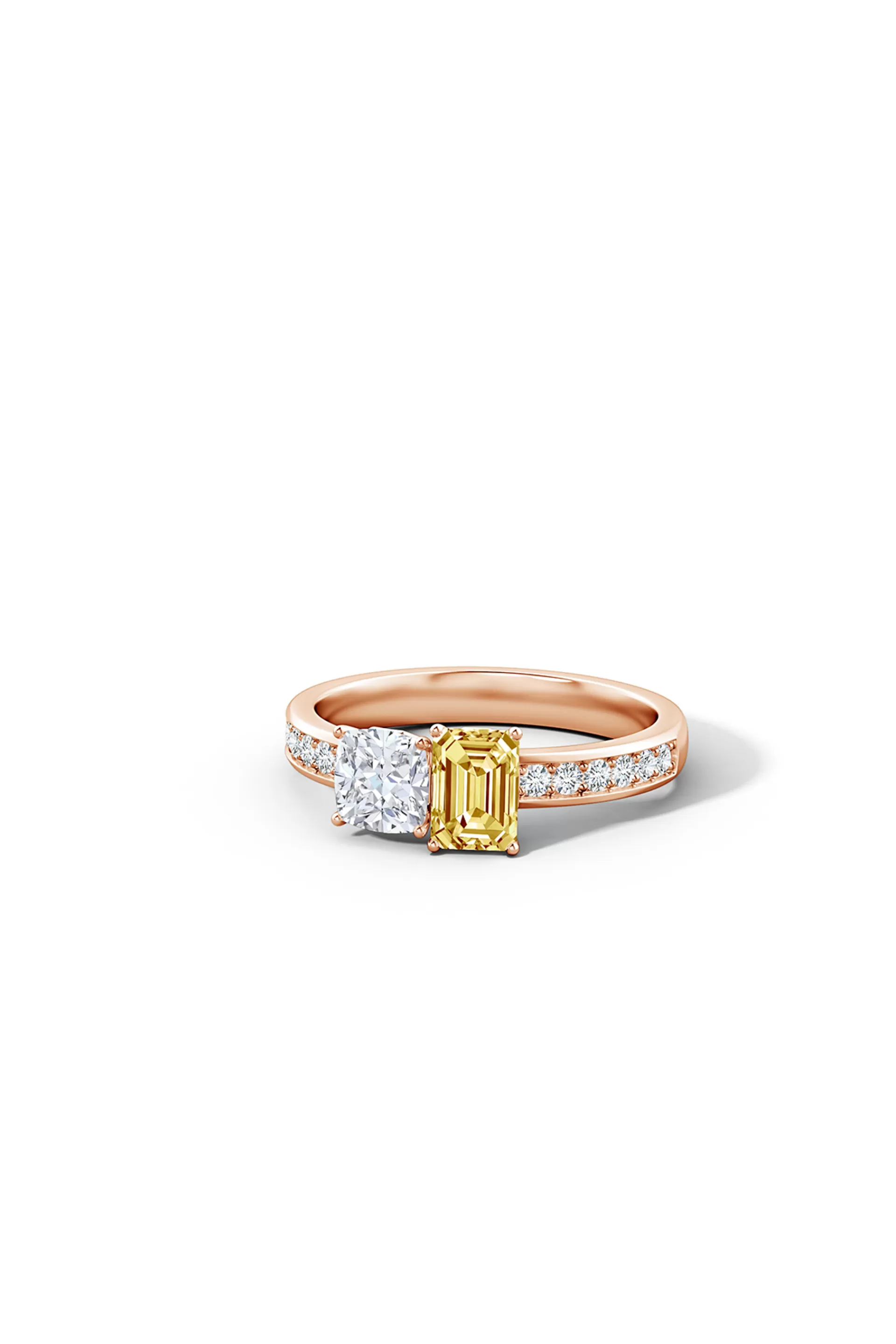 Natori Rings | Orient Express<Orient Express Lab-Grown 14K Gold With White & Yellow Diamond Two Stone Ring
