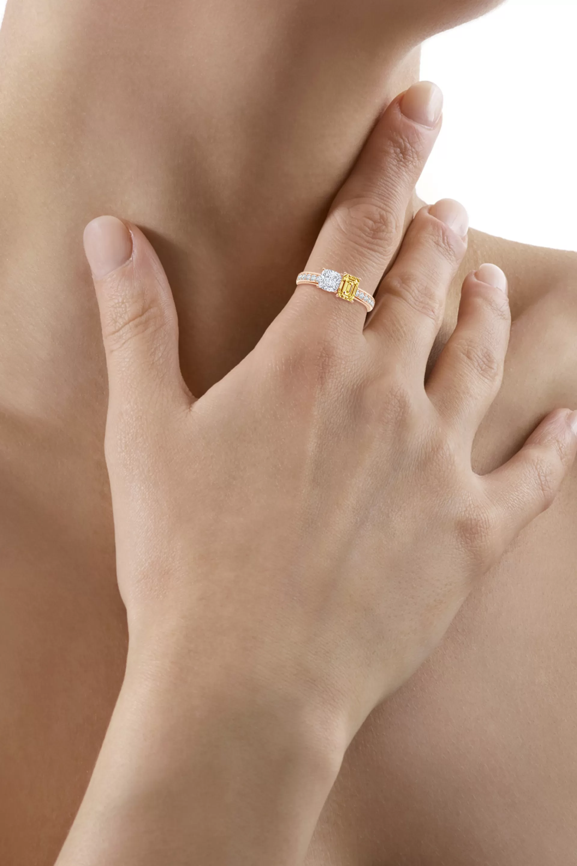 Natori Rings | Orient Express<Orient Express Lab-Grown 14K Gold With White & Yellow Diamond Two Stone Ring