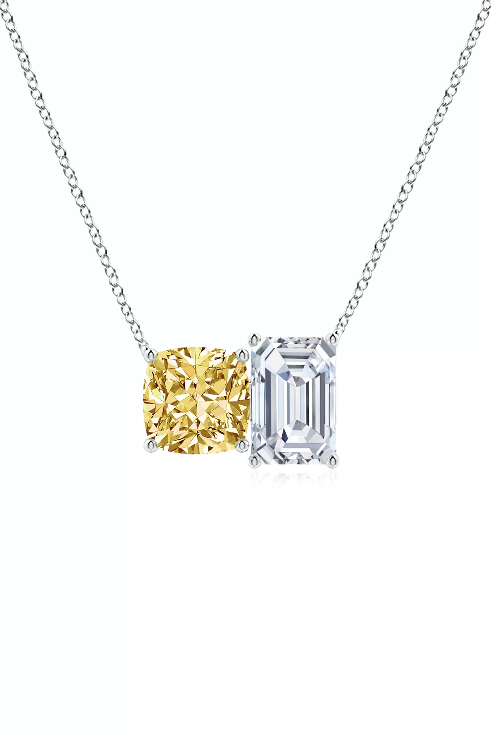 Natori Necklaces | Orient Express<Orient Express Lab-Grown 14K Gold With Yellow & White Diamond Two Stone Pendant Necklace