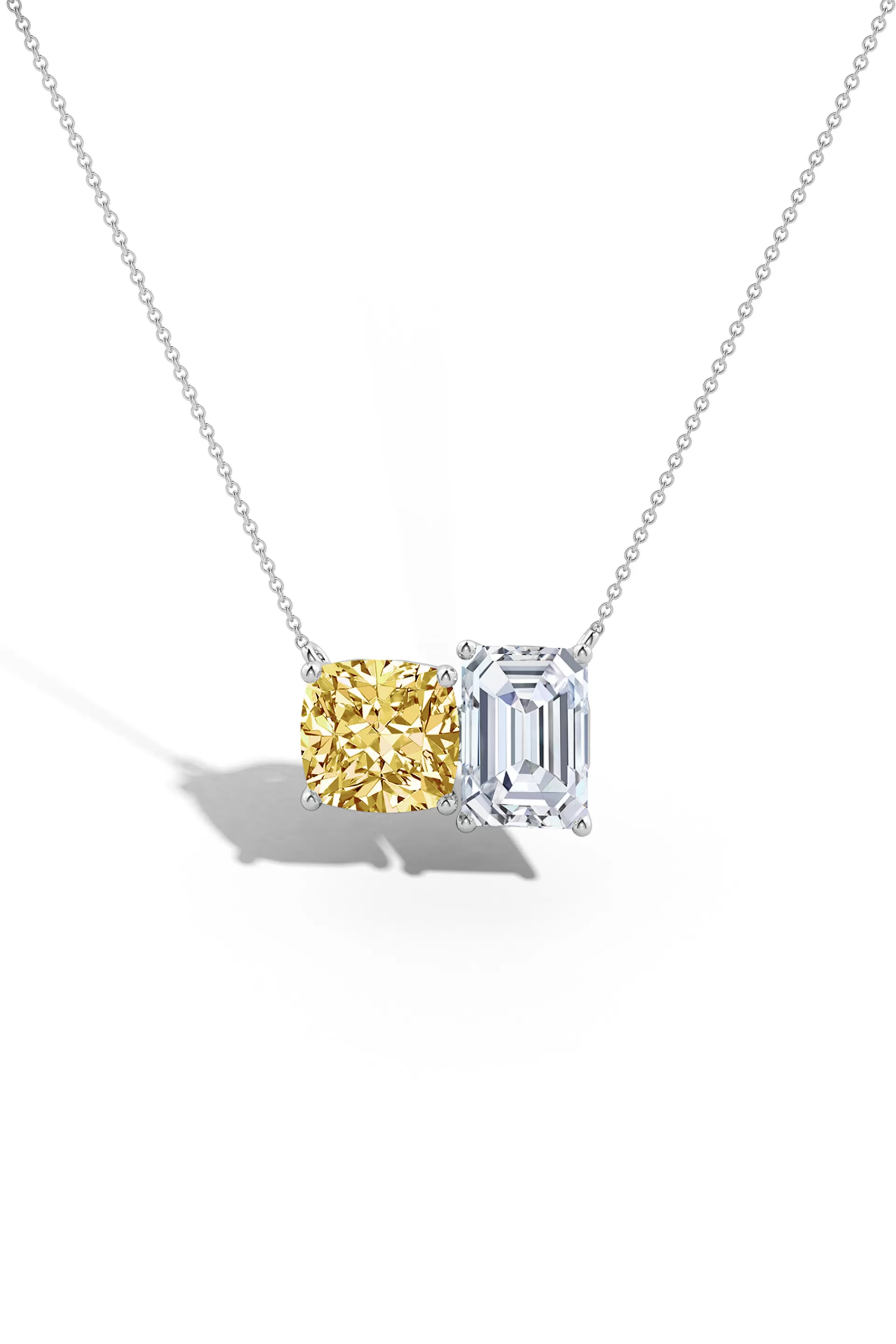 Natori Necklaces | Orient Express<Orient Express Lab-Grown 14K Gold With Yellow & White Diamond Two Stone Pendant Necklace