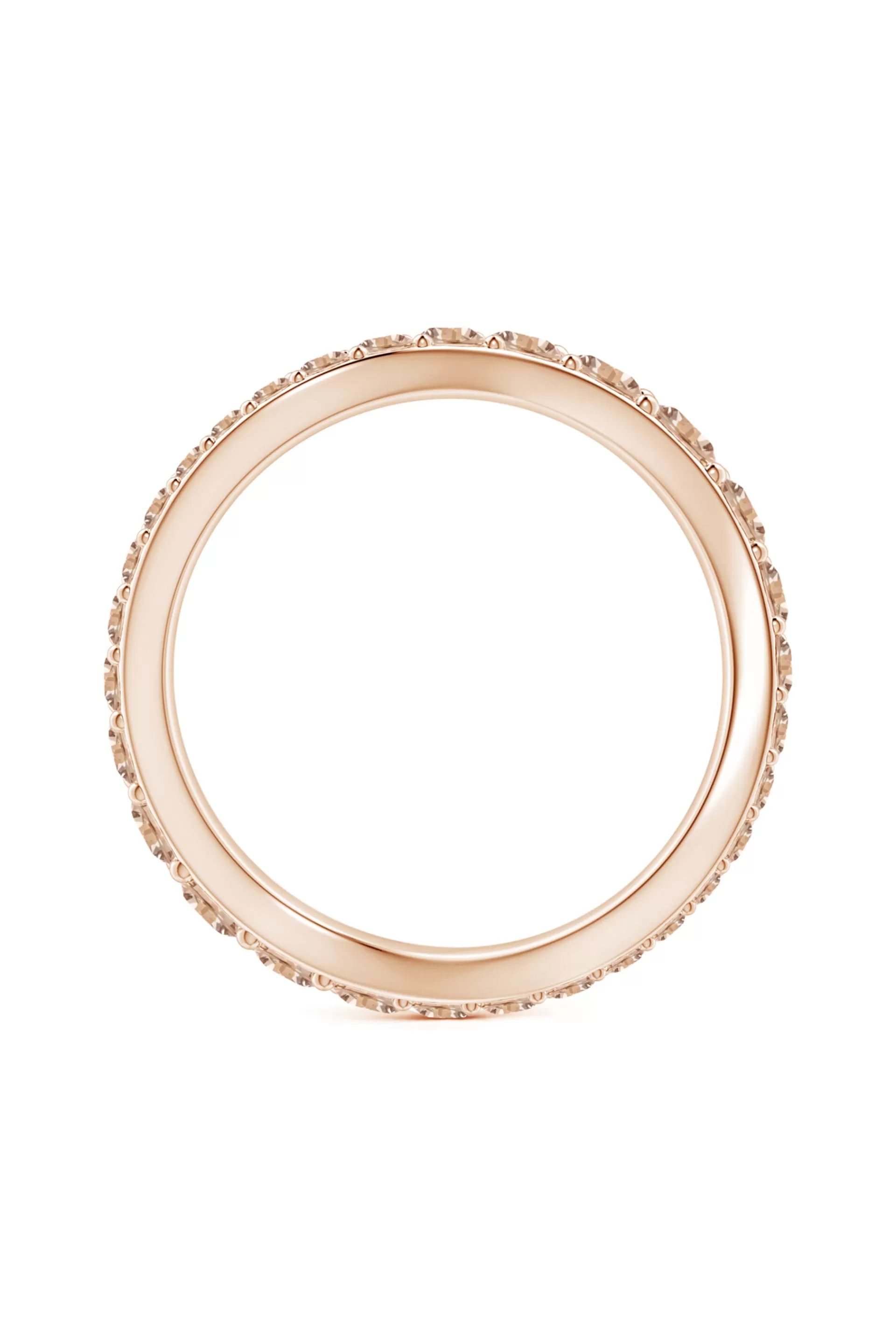 Natori Rings | Shangri-La<Shangri-La Brushstroke 14K Gold And Coffee Diamond Full Eternity Stacking Ring 14K Rose Gold