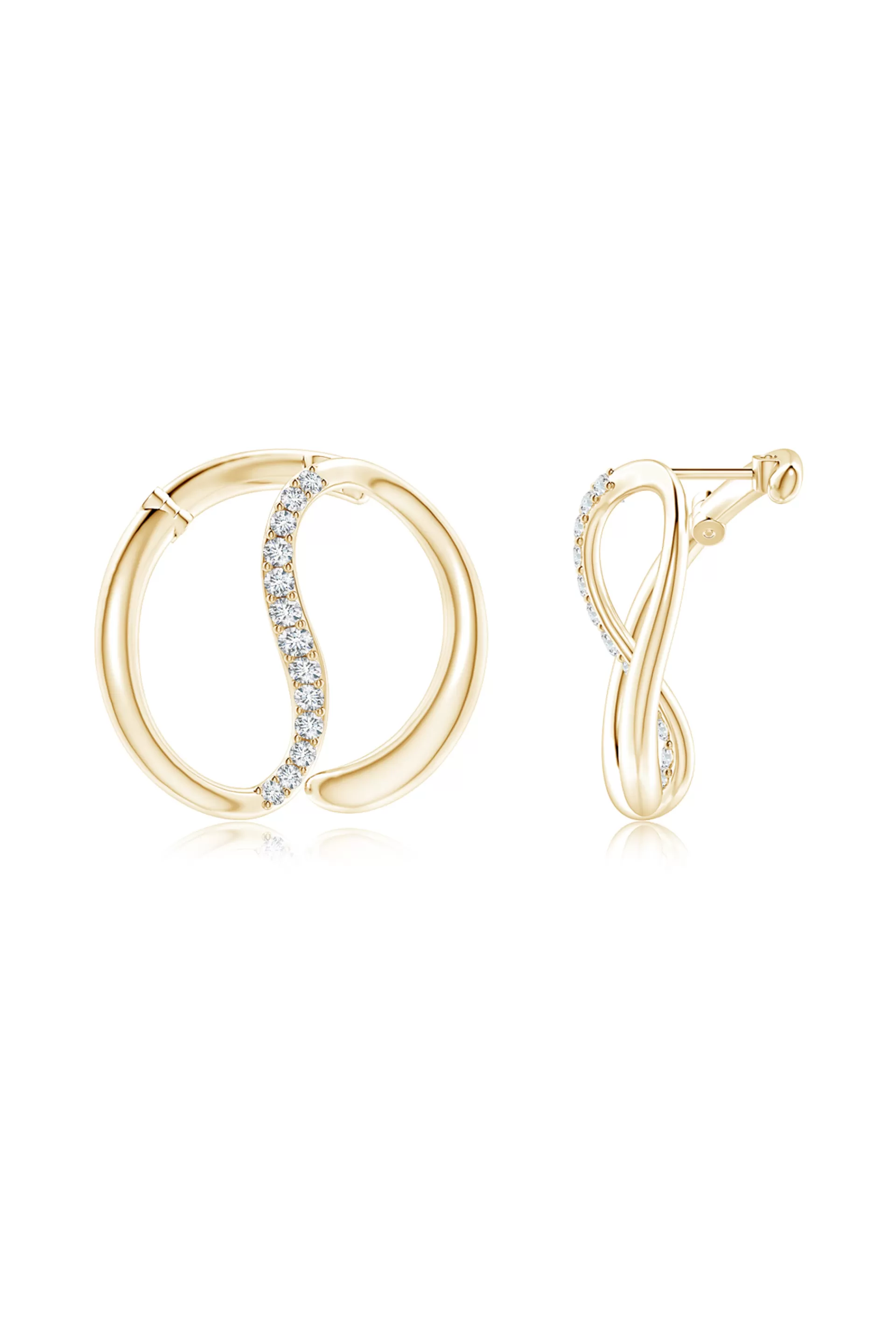 Natori Earrings | Shangri-La<Shangri-La Yin-Yang 14K Gold And Diamond Large Button Stud Earrings